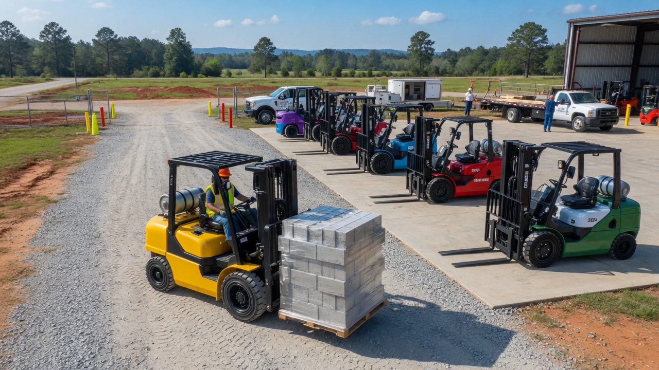 Reliable forklift rental service in Clay AL with a diverse fleet of electric and diesel forklifts